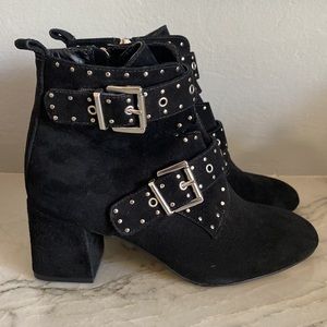 Rebecca Minkoff Buckled Black Booties Size 6.5 NWT